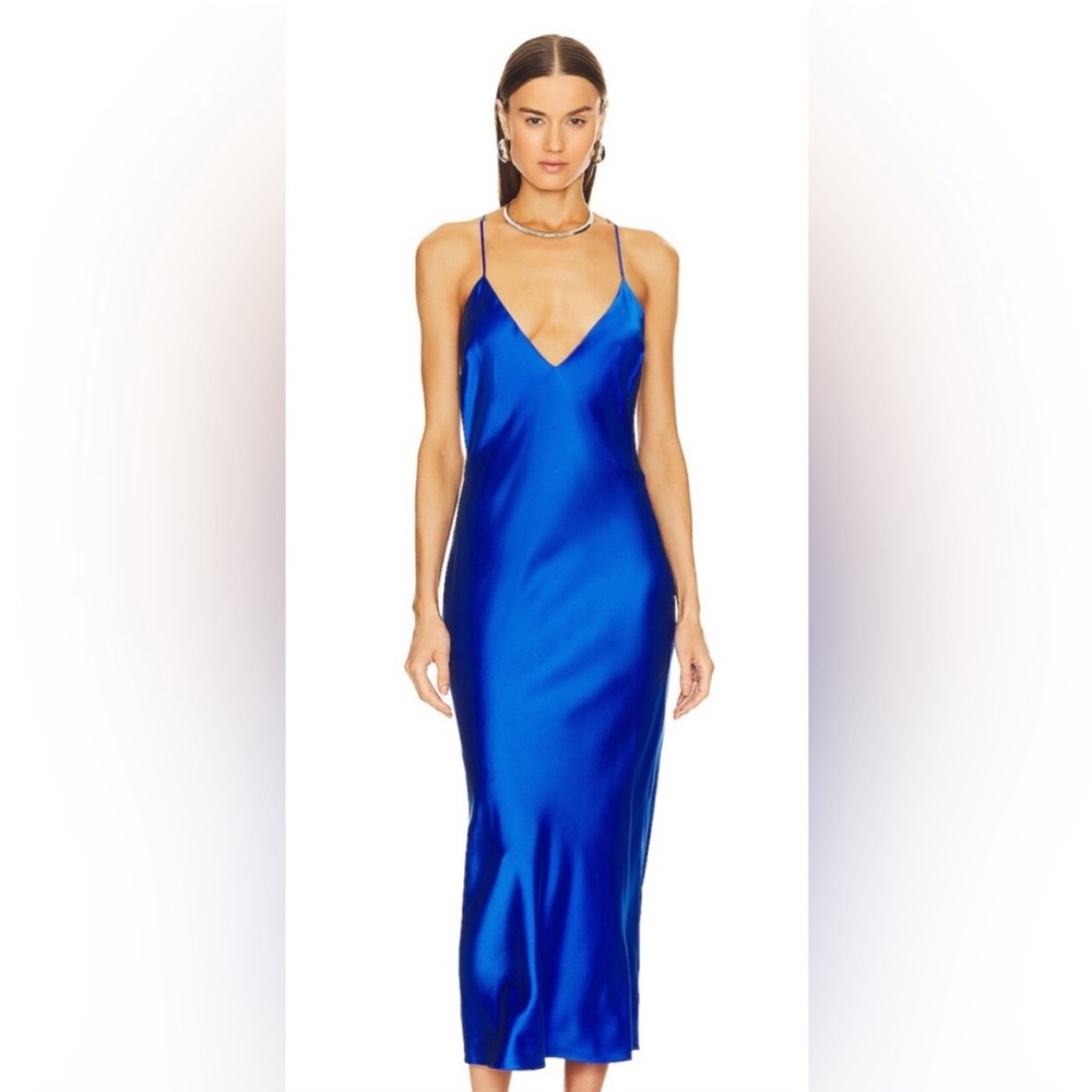 NWT Ser.o.ya Rowan Silk Maxi Dress in Royal Blue